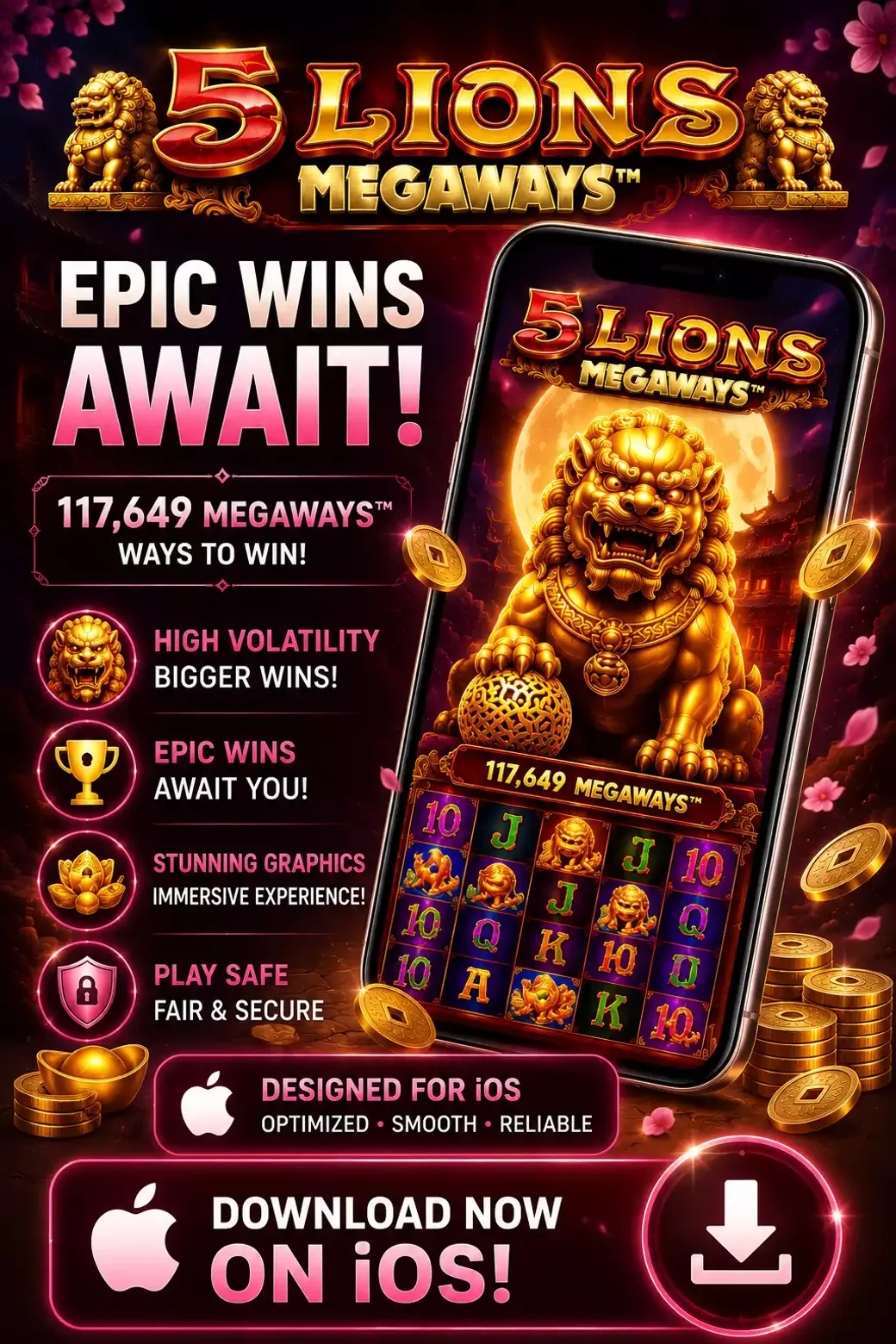 Download 5 Lions Megaways EN IOS 3